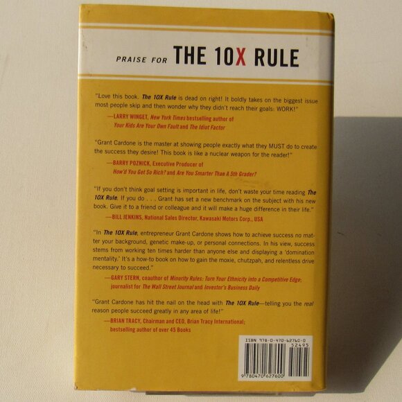 The 10X Rule: The Only Difference Between Success and Failure By Grant Cardone - Picture 2 of 12